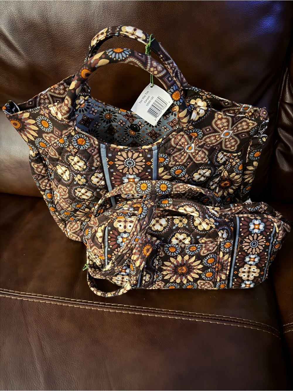 NWT Vers Bradley Quilted Floral Tote with matching satchel